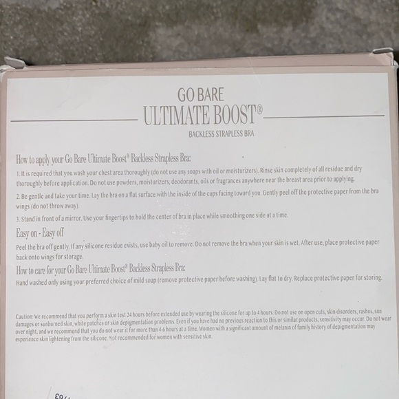 Womens Fashion Forms Go Bare Ultimate Boost Backless Strapless Bra “C” cup - Picture 9 of 10